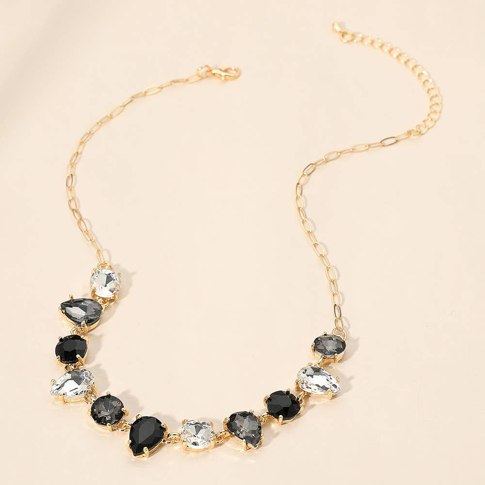 Sensibling Corp. - Venta al por mayor Collares con colgantes/abalorios - Collar de noche con eslabones de piedra ovalada redonda en forma de lágrima con cojín17