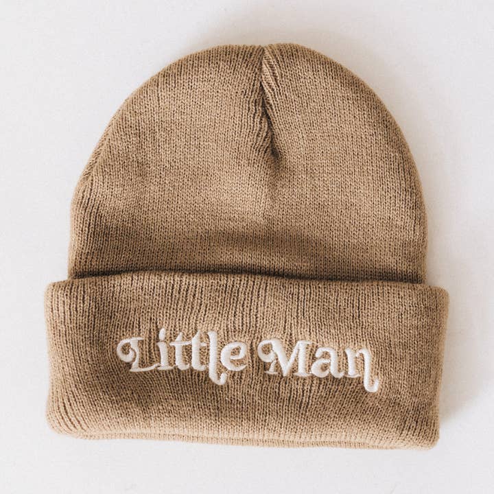 Matching Knit Hats- Little Man- Tan and other Purchase Wholesale stocking hats. Free Returns & Net 60 Terms on Faire trending on Faire.