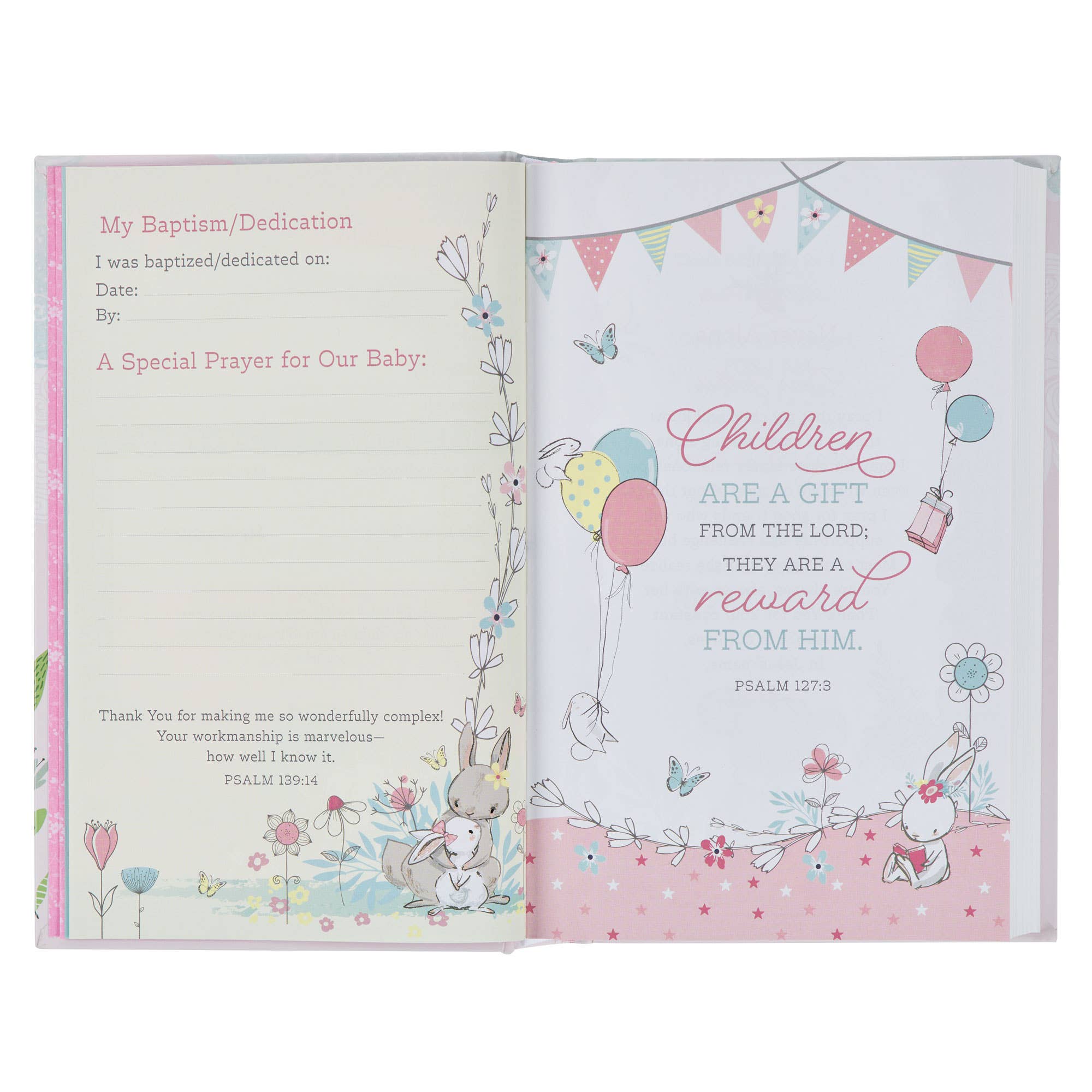 Christian Art Gifts - Wholesale Religion Book - Bible NLT Infant Hardcover, Pink3