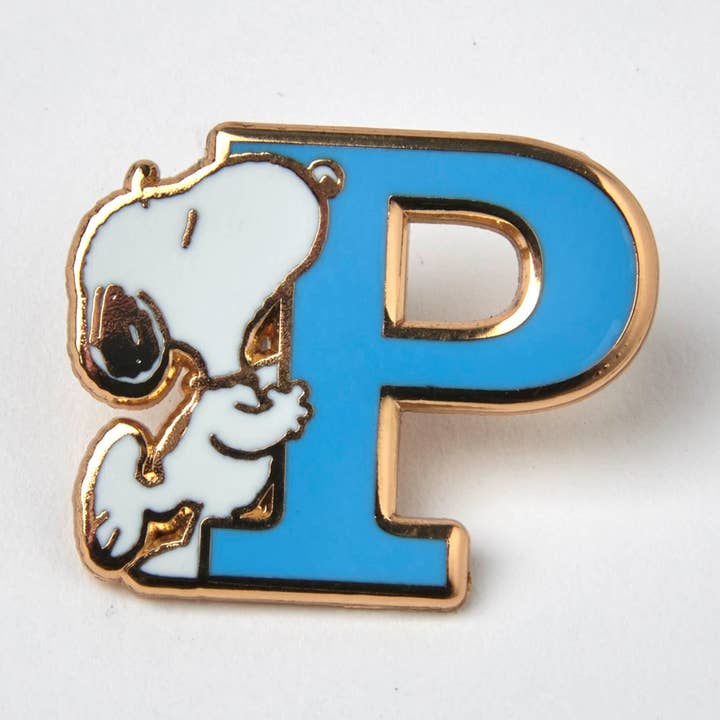Peanuts Alphabet Pin - P for wholesale by Magpie