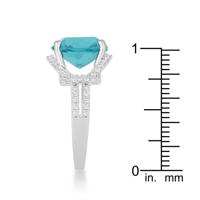 JGoodin - Wholesale Cocktail/Statement Ring - Charlene 6.2ct Aqua CZ Rhodium Classic Statement Ring3