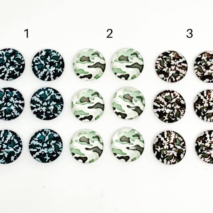 Brincos - Camo por atacado de Shantiques Mini Creations