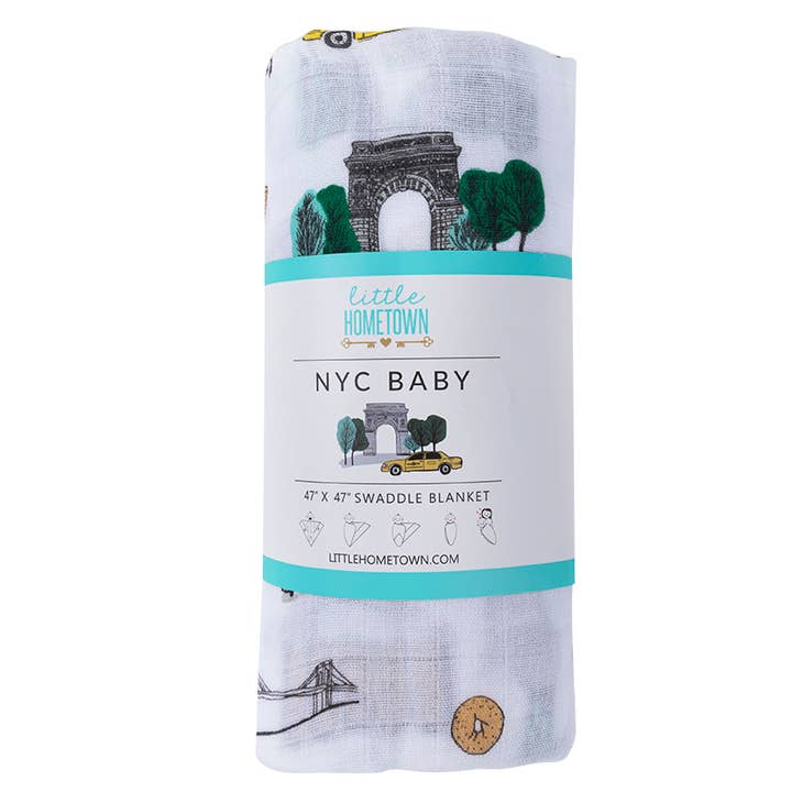 Little Hometown - Wholesale Swaddle - Baby - New York City Baby Swaddle Blanket (Unisex)