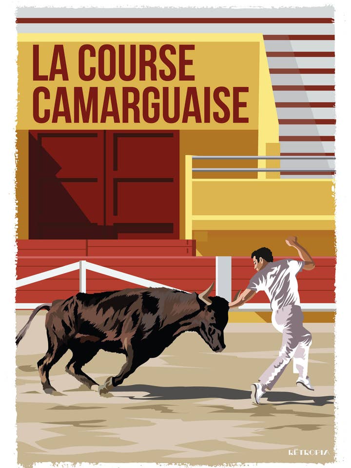 Corsa Camargue 50x70 cm per la vendita all'ingrosso da parte di Retropia