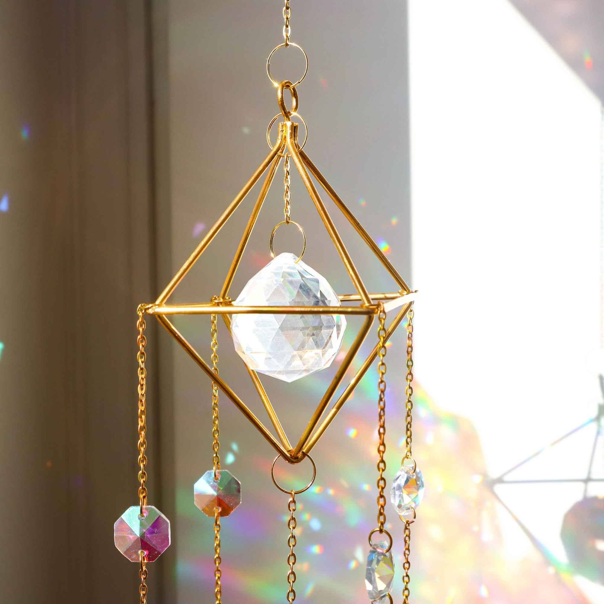 LilAryenne | Jewelry & Suncatchers - Vente Attrape-soleil - Attrape-soleil Sunlight - Décoration de fenêtre arc-en-ciel, cadeau1