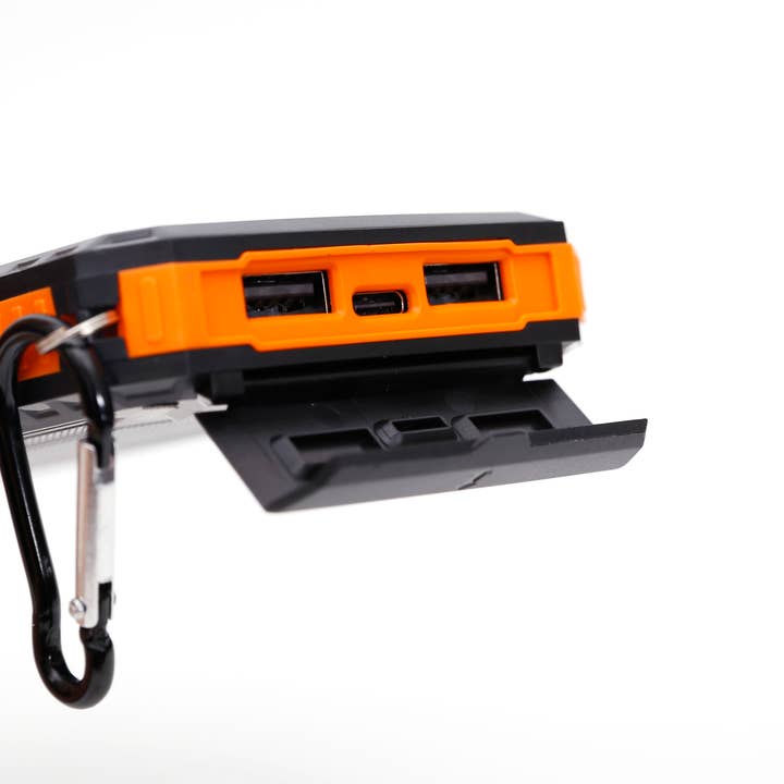 LAX Gadgets - Wholesale Portable Charger - Solar Power Bank 10,000 mAh with LED & Compass—Retail Pack3