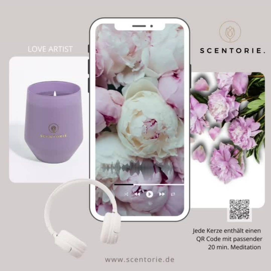 SCENTORIE. - Wholesale Jar/Filled Candle - LOVE ARTIST Rape Wax Scented Candle 300g/60h 2