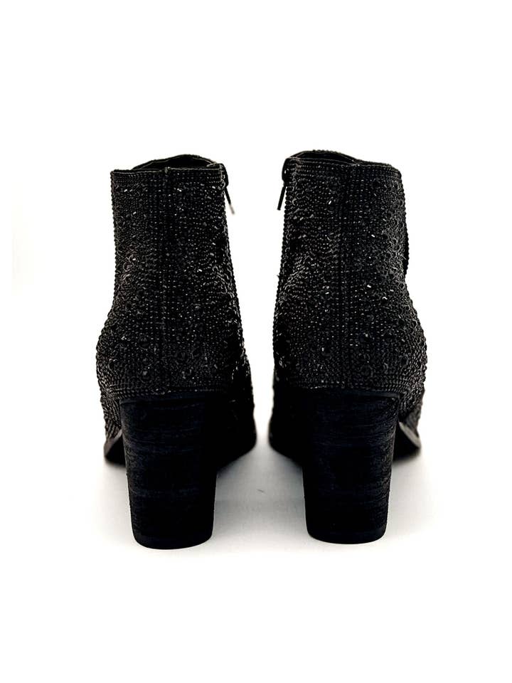Naughty Monkey Open Pack - Wholesale Booties - Women's - Shine Star Rhinestone Bootie in Black11