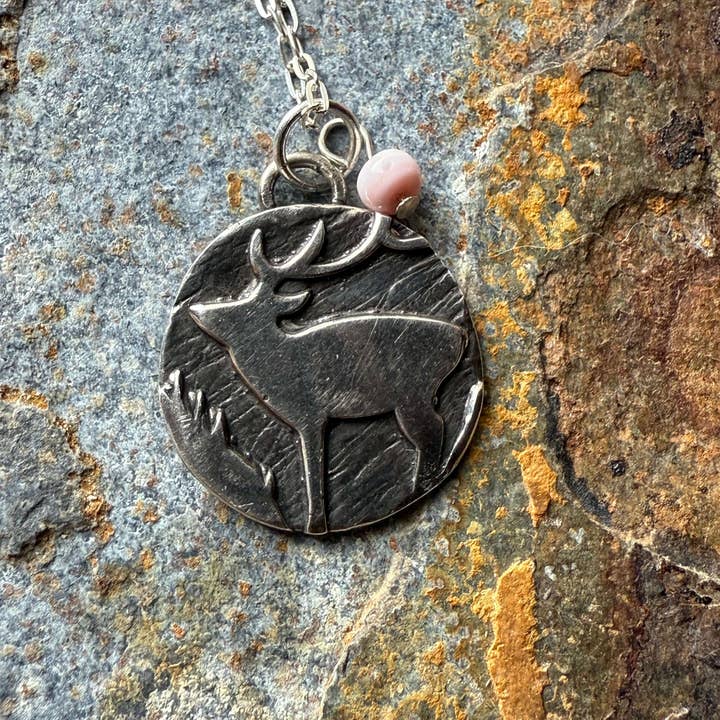 Wild Mountain Soul Designs - Wholesale Pendant/Charm Necklace - Silver Western Rustic Elk Pendant7