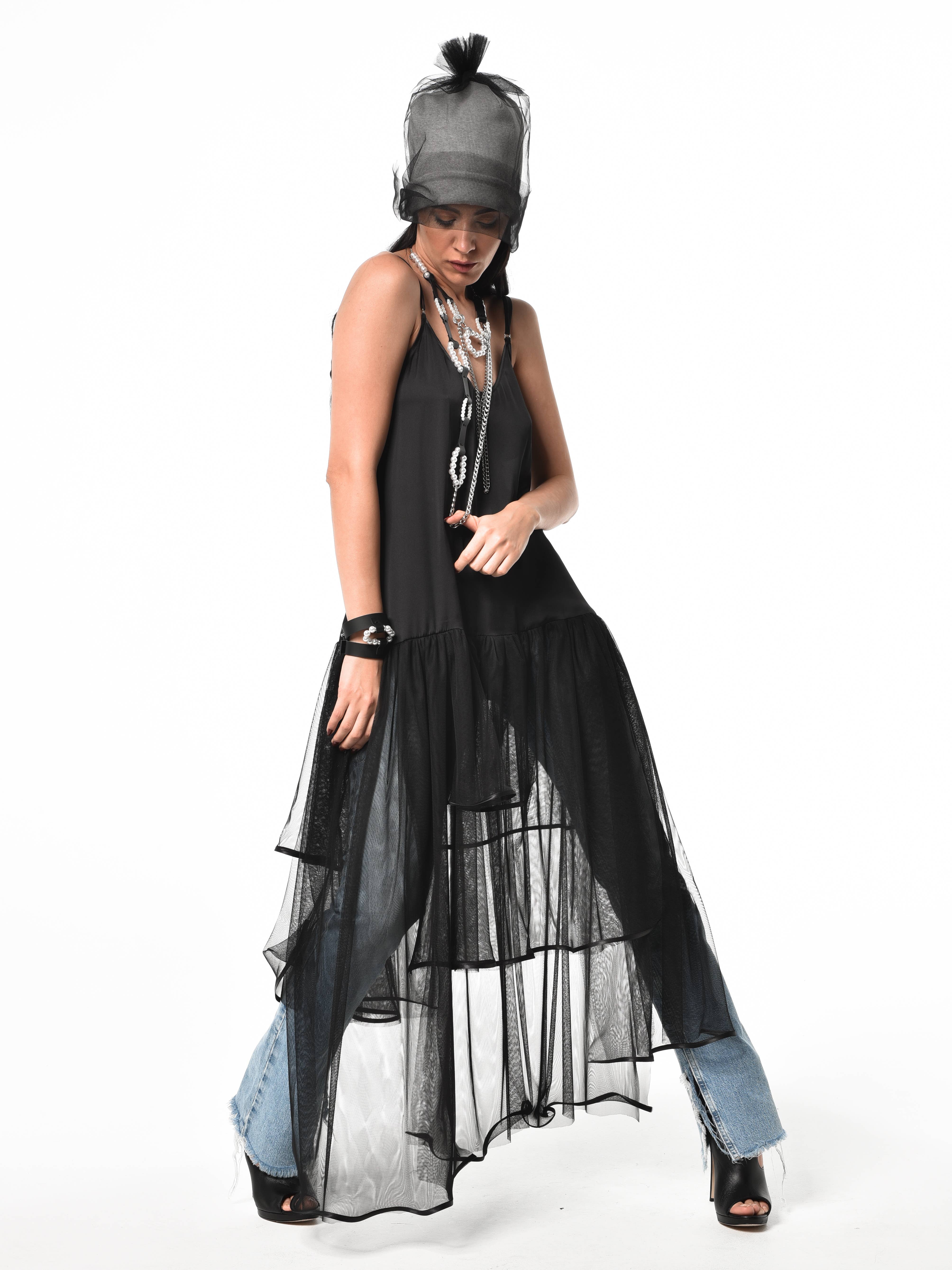 Metamorphoza - Wholesale Tuniek - Dames - Tuniek van satijn en mesh8