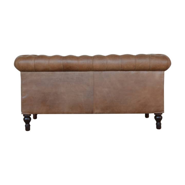 Artisan Furniture - Wholesale Sofa - Brown Leather Double Seater Chesterfield Sofa8