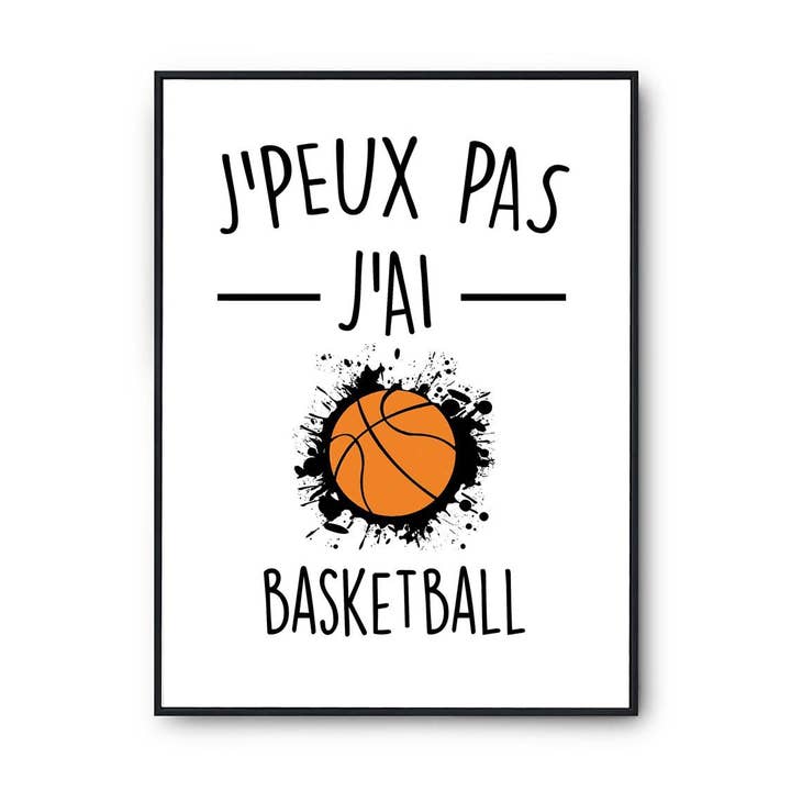 I Can't Can't White Premium Minimalist Basketball Poster for wholesale by Planetee