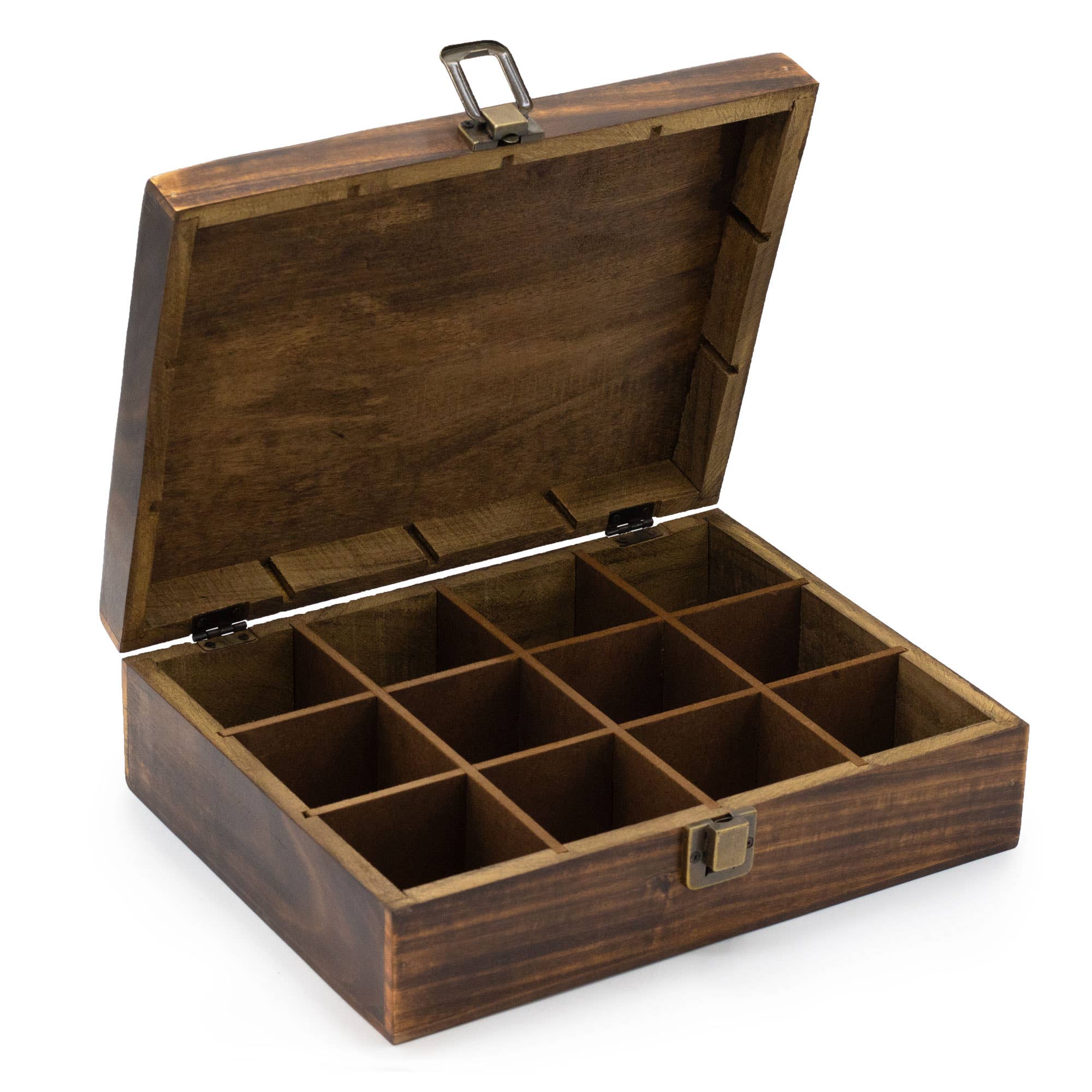 AW Artisan - Wholesale Decorative Box - Wooden Tea Box - (12 compartments) 30x23x10cm1