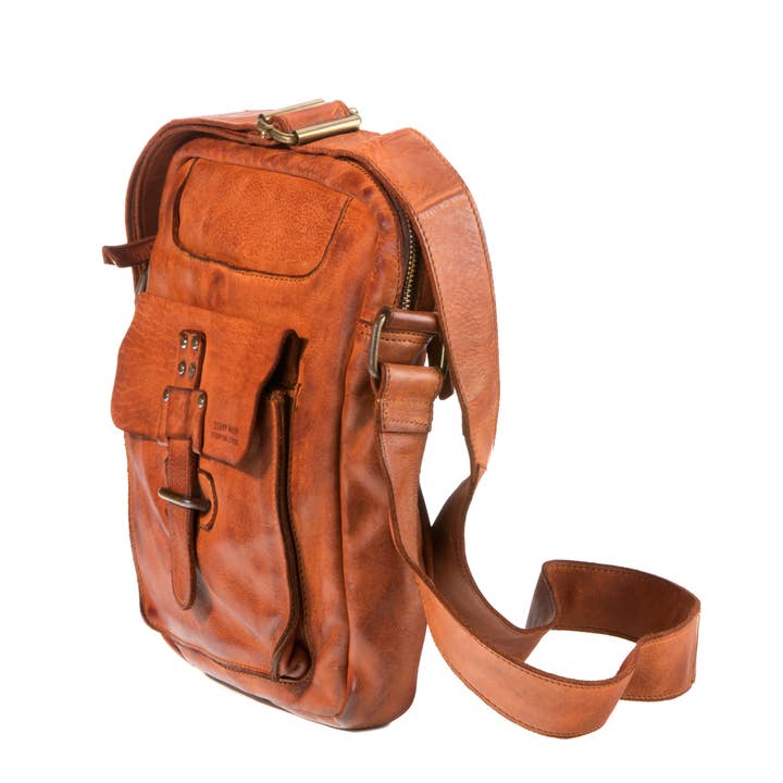 Stamp - Vendita all'ingrosso Tracolla - Uomo - Borsa a tracolla da uomo Stamp in pelle color pelle2