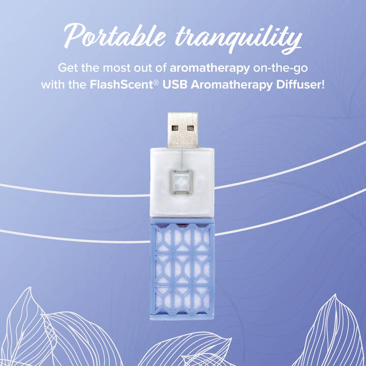 Belle Aroma® - Wholesale Electronic Diffuser - FlashScent® USB Diffuser - Blue, Lavender Essential Oil1