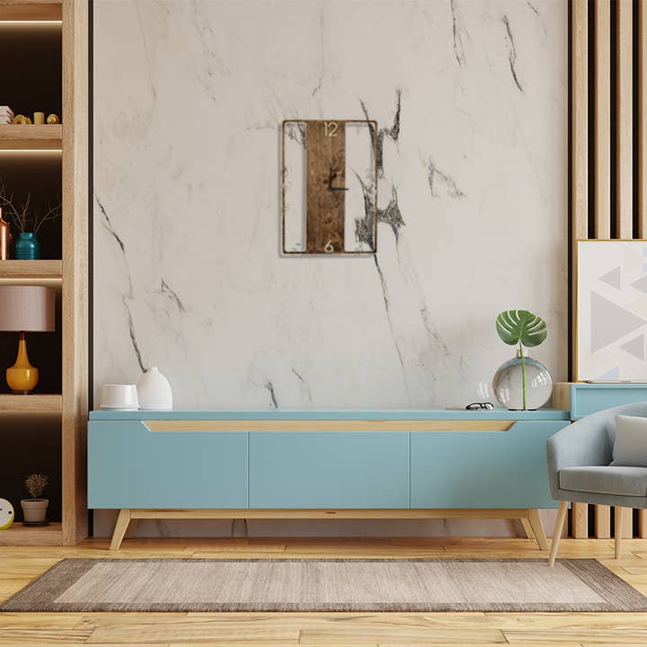 PromiDesign - Vendita all'ingrosso Orologi da parete - Grande orologio da parete rettangolare verticale in legno5