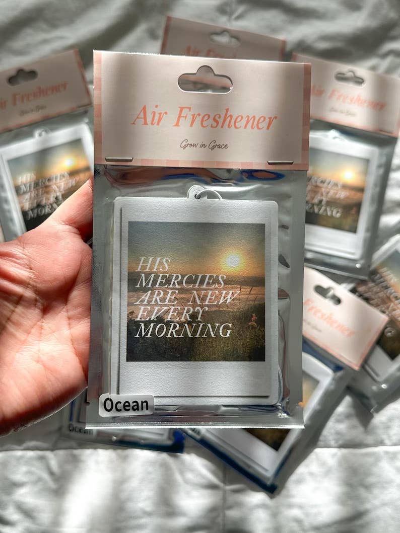 Grow in Grace – wholesale Luftfräschare – Hans barmhärtighet är ny varje dag, billuftfräschare3