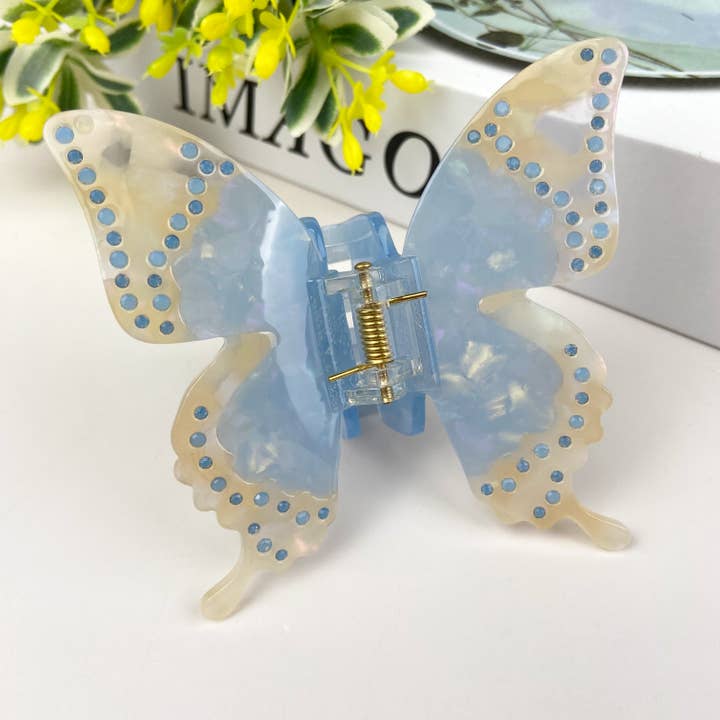 TheDivaSoap - Wholesale Hair Clip - Women's - Acetate Rhinestone Butterfly Hair Clip