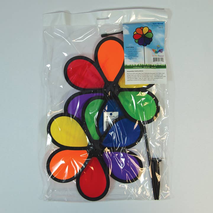 In the Breeze, LLC. - Wholesale Wind Spinner - 10" Double Flower Spinner