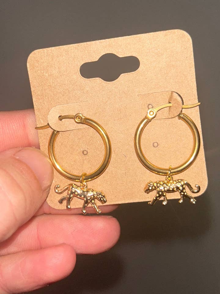 Jaguar Charm Oorbellen voor wholesale door CreativitD