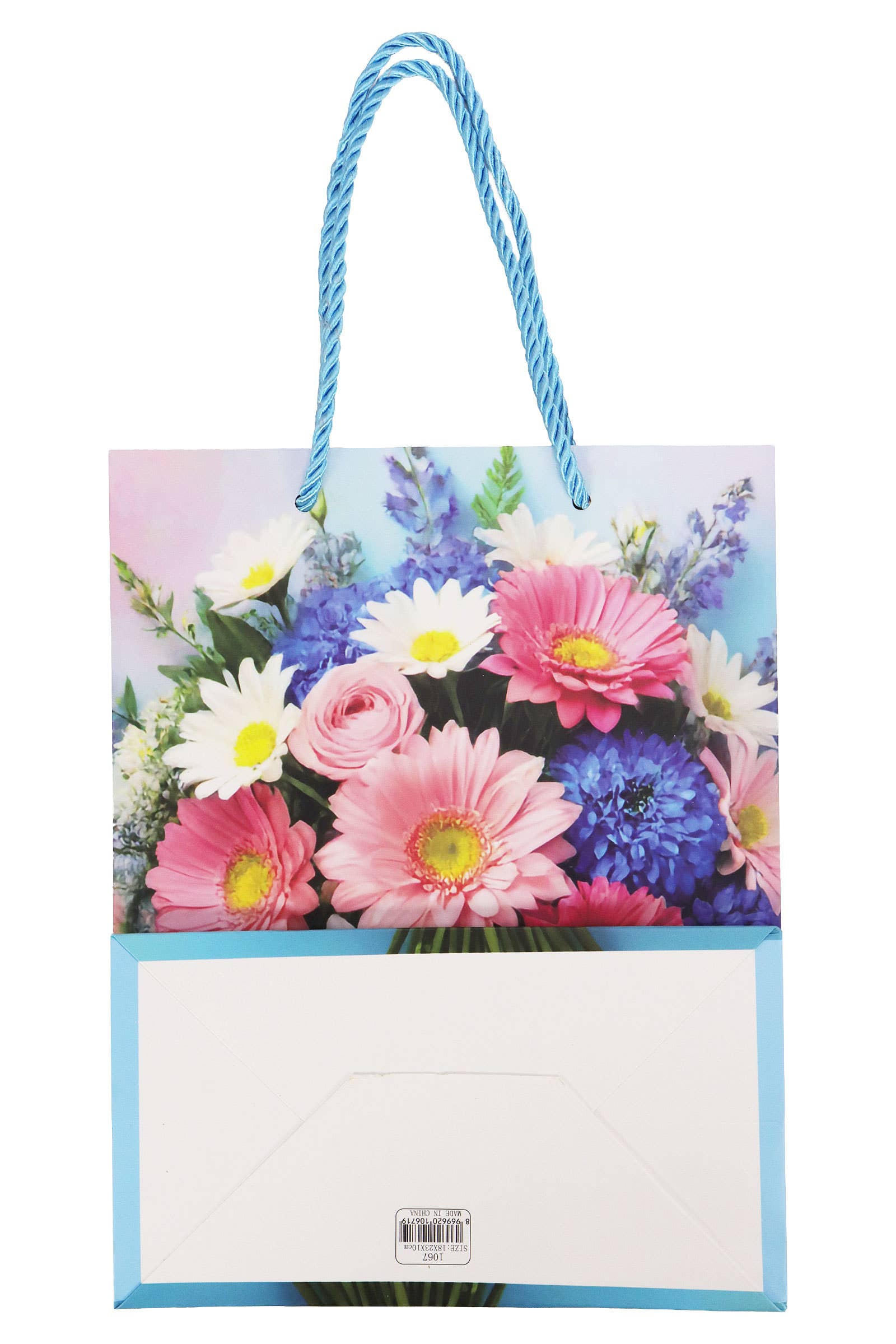 ASSORTITI Borsa regalo in carta opaca floreale margherita 3D - 12 pezzi in vendita all'ingrosso su Faire5