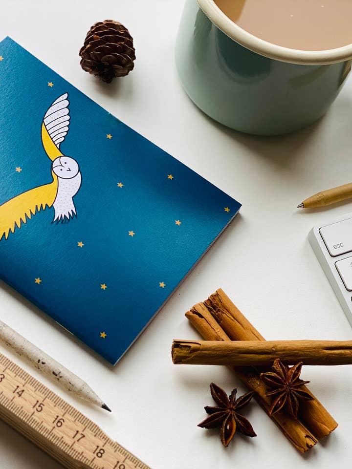 A6 Pocket Notebook - Twilight Owl for wholesale by Latitude 50 Living