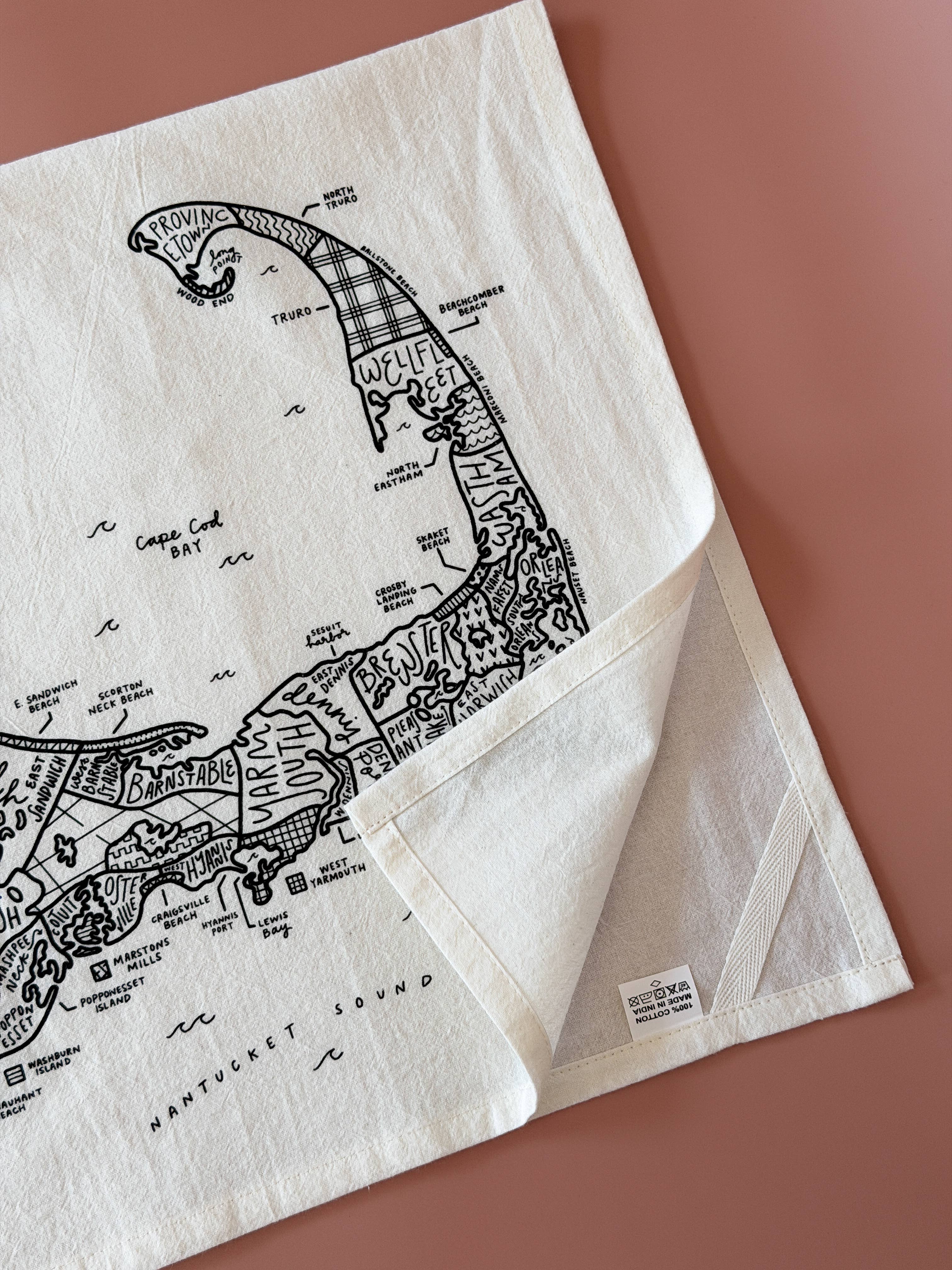 By Aleisha - Wholesale Tea Towel - Cape Cod Map Tea Towel4