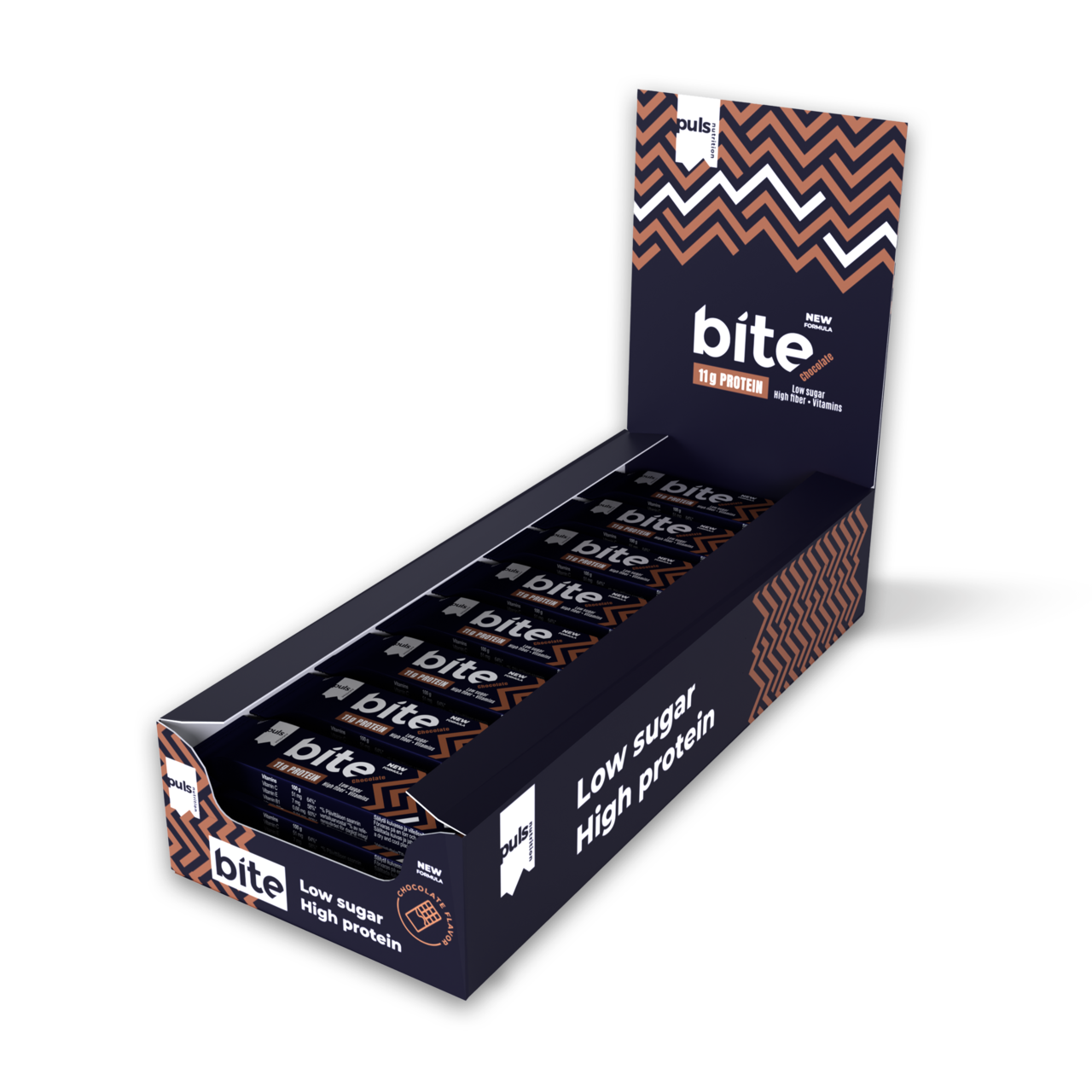 Puls Nutrition – wholesale Snack bar – BITE Protein bar Chocolate 35 g1