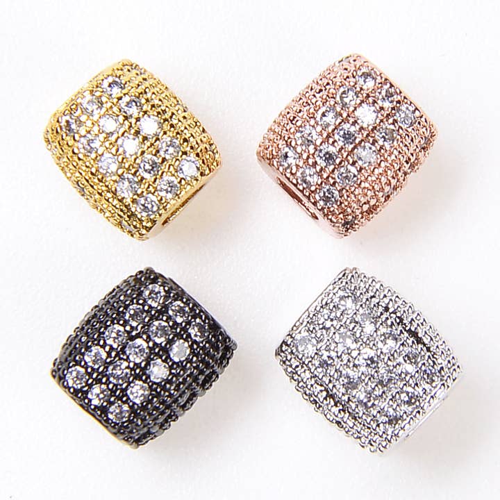 Guldfyldte store hulrørsafstandsperler, BD702 for engroshandel hos Beads Creation