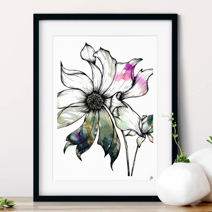 Clematis Fine Art Giclée Print for wholesale by Jessica Wilde