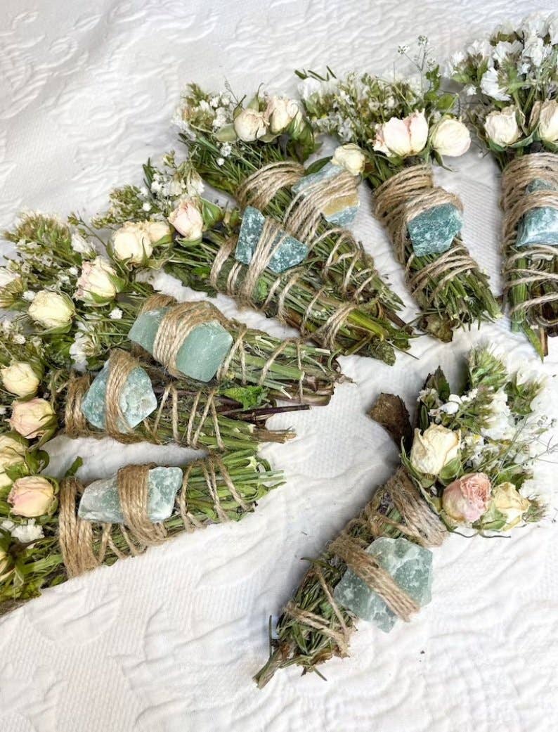 CharlieHaze - Wholesale Sage Bundle - Aventurine, Rosemary, And Mint Smudge Stick2