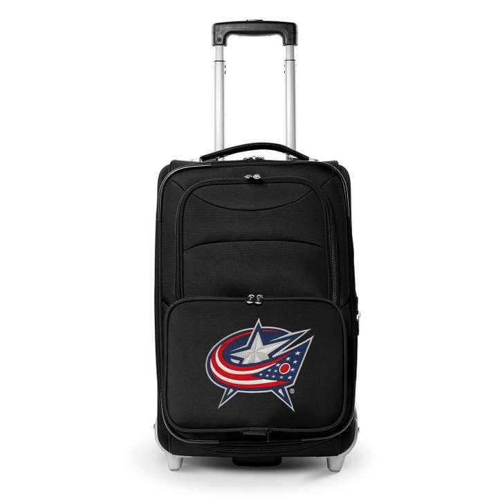 NHL Columbus Blue Jackets 21" Carry-On Rolling Soft side for wholesale by Mojo Licensing