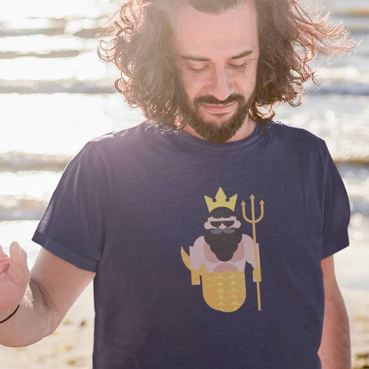 Merman T-Shirt - King Neptune for wholesale by Mischief Mates