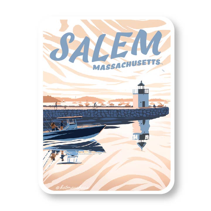Kat Maus Haus Illustration - Wholesale Sticker - Salem, MA Sticker0