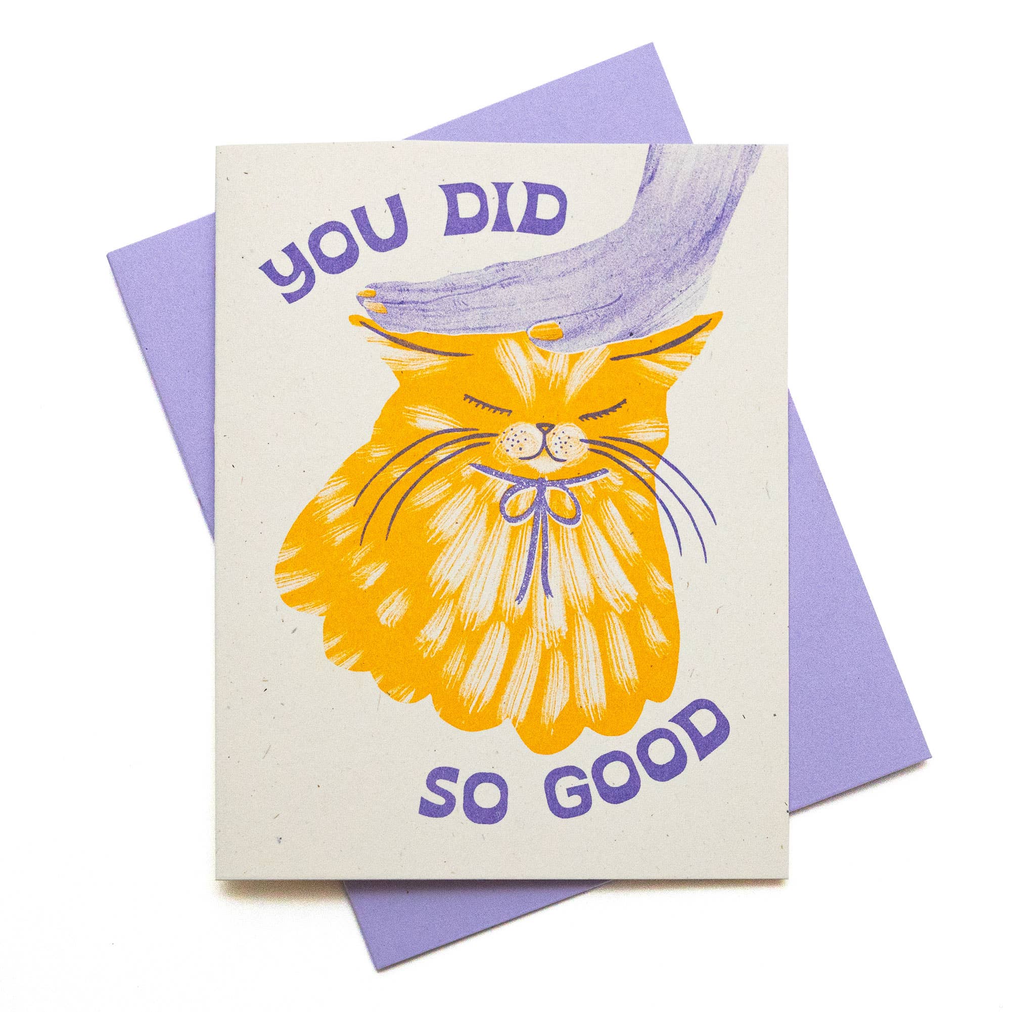 Bromstad Printing Co. - Wholesale Congratulations Card - You Did So Good Cat - Risograph Card2