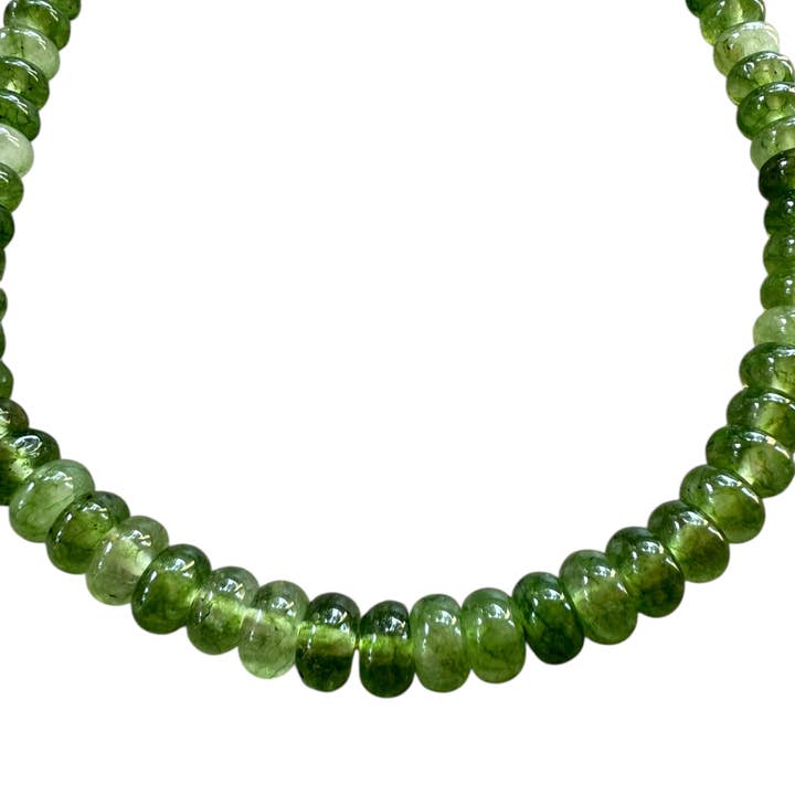 Sonya Renee Jewelry - Wholesale Beaded/Pearl Necklace - Lilly Gemstone Bead Necklace multi-color 8mm opals jade 122