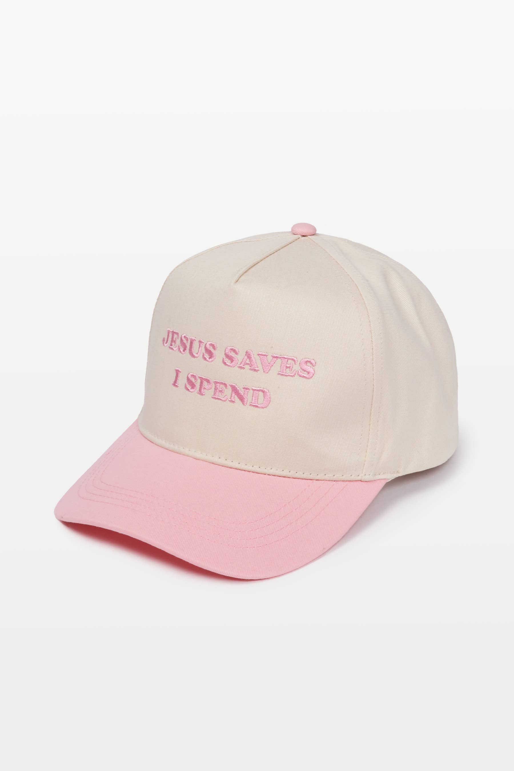 David And Young - Wholesale Baseball Cap - Women's - JESUS SAVES I SPEND Embroidery 5 Panel Baseball Cap7