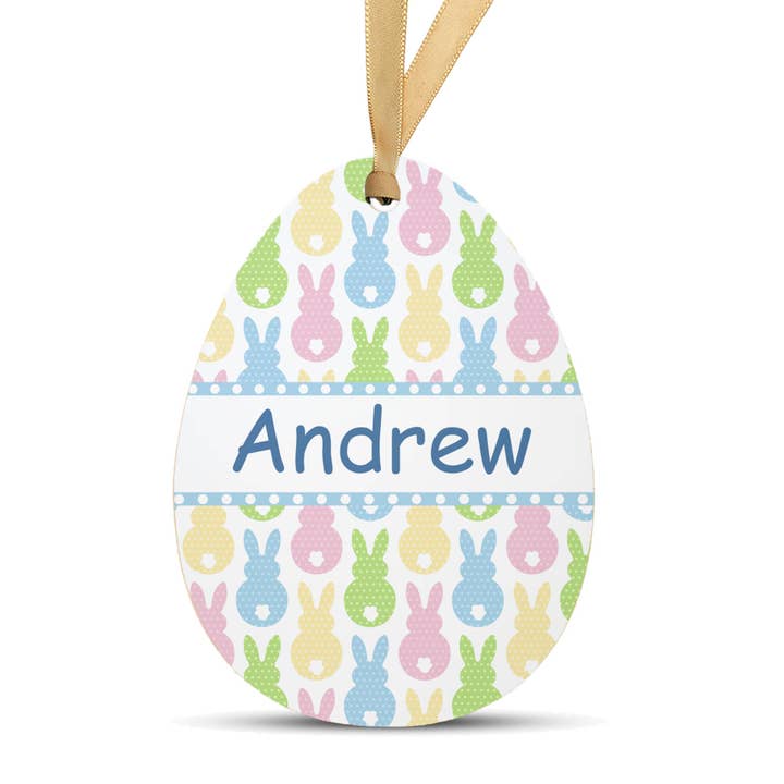 Personalized Easter Basket Name Tag | Bunny for wholesale by Etchey