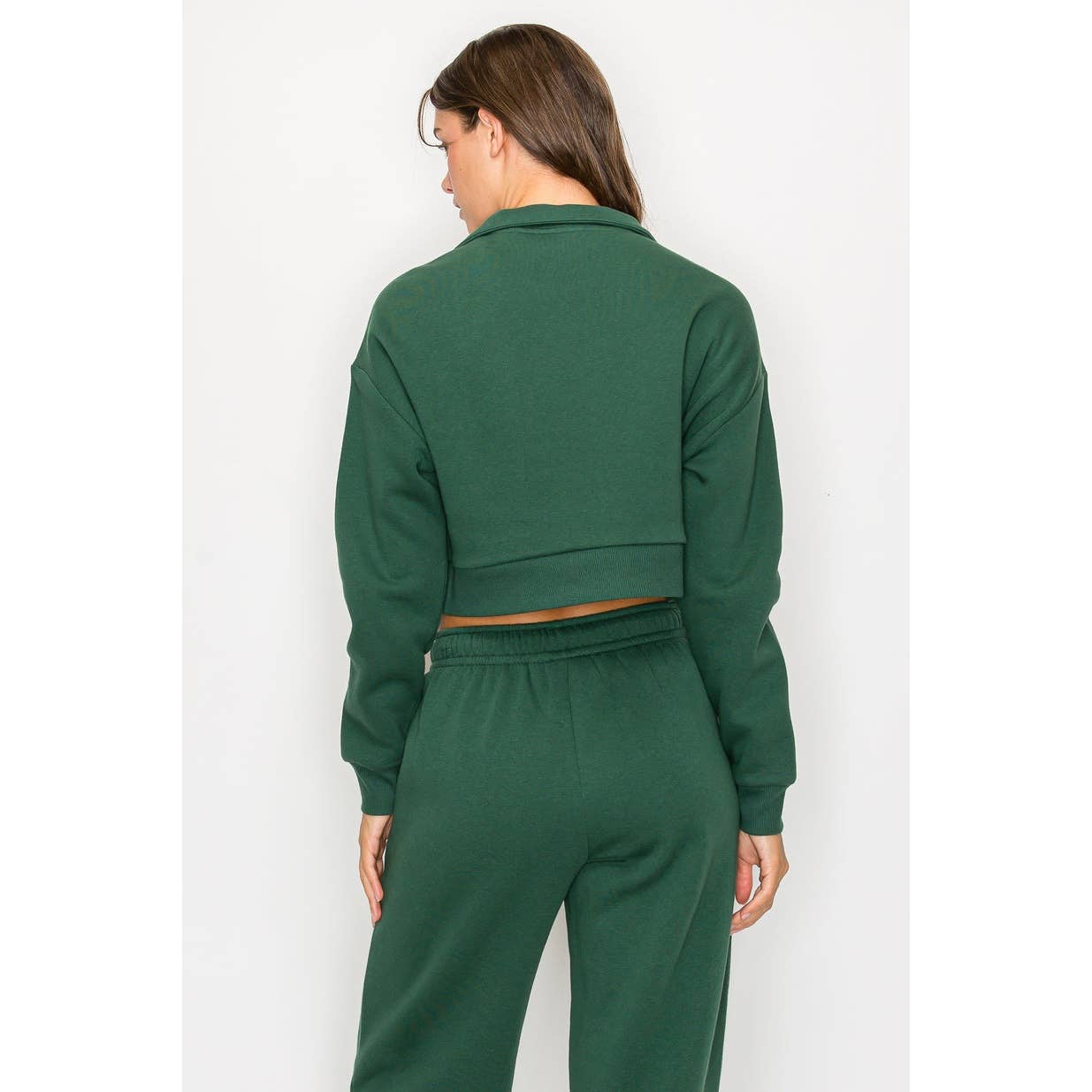 UP CLOTHING - Vente Sweat-shirt – femme - Sweat-shirt court à manches longues en polaire à demi-fermeture éclair2