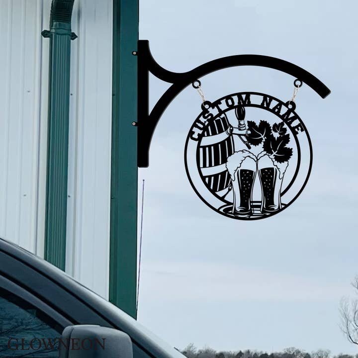 Glow Neon - Wholesale Wall Accent - Personalized Beer Bump Outdoor Blade Sign, Beer Hanging Sign1