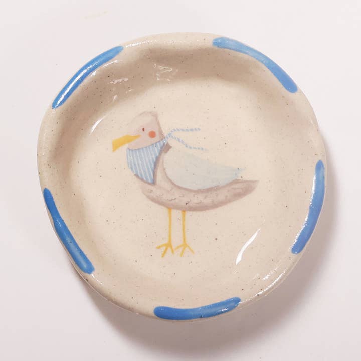 Mini Seagull Trinket Tray-Trinket Dish-Ceramic Tasting Bowl for wholesale by ChagoArt