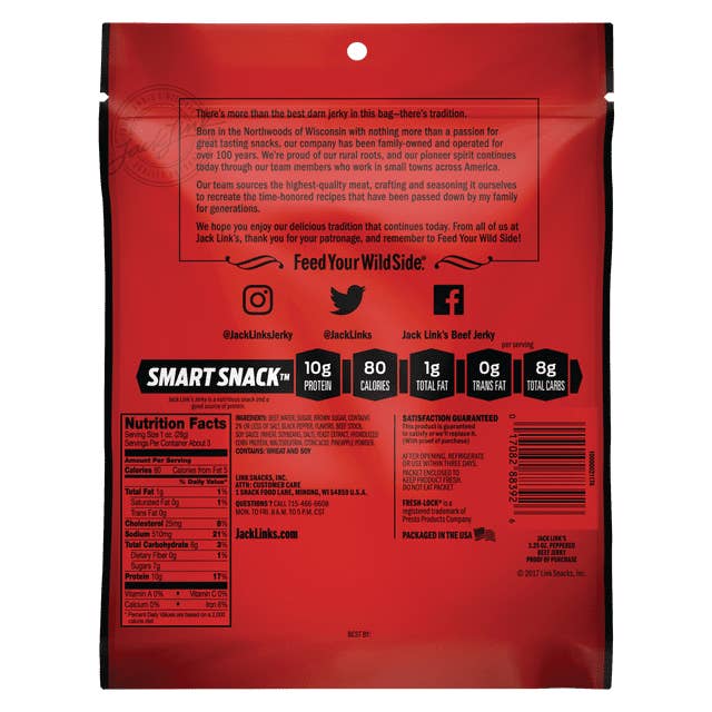 I Got Your Candy - Wholesale Jerky - Jack Link's Beef Jerky Peppered 3.25oz - 6ct1