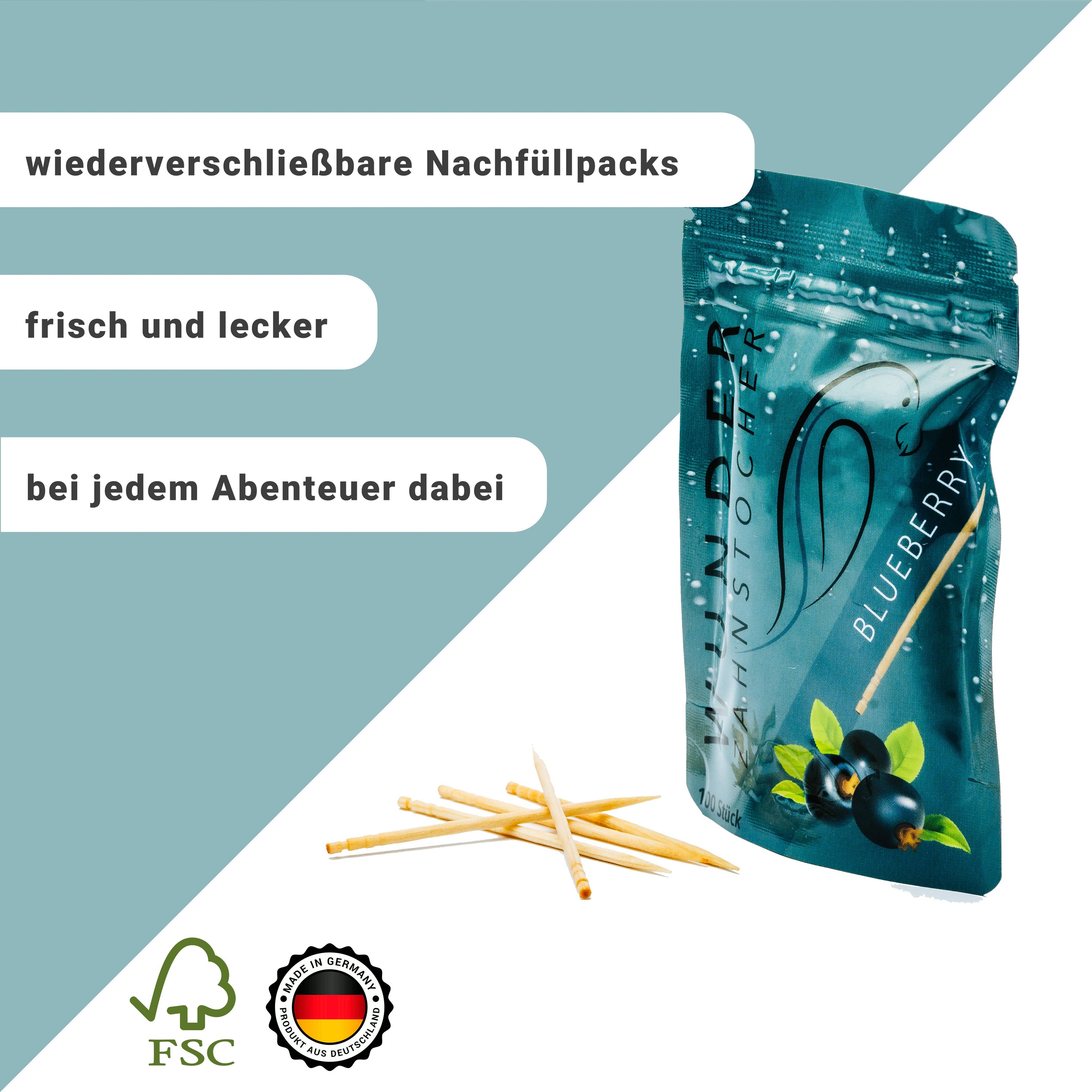 Wunder Zahnstocher - Wholesale Toothpick - REFILL PACK - FRUIT PACK - TOOTHPICK WITH FLAVOR3