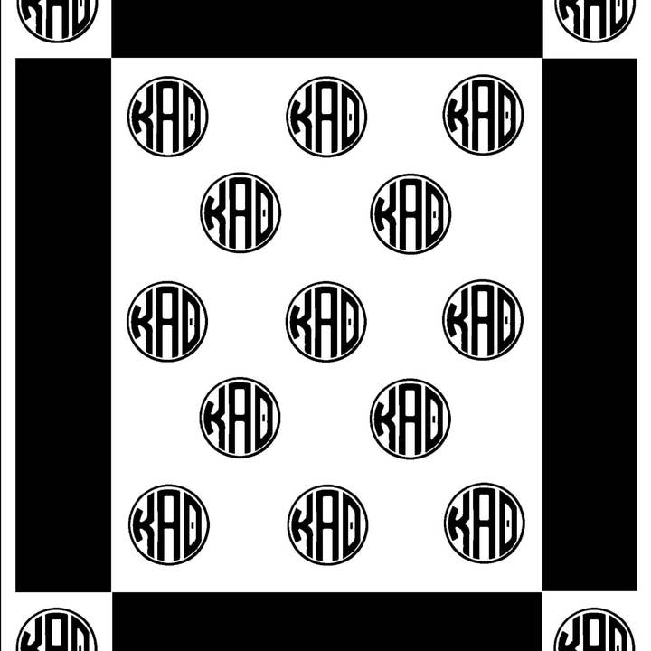 Over The Moon Greek - Wholesale Throw Blanket - Sorority & Greek Circle Monogram Blanket10