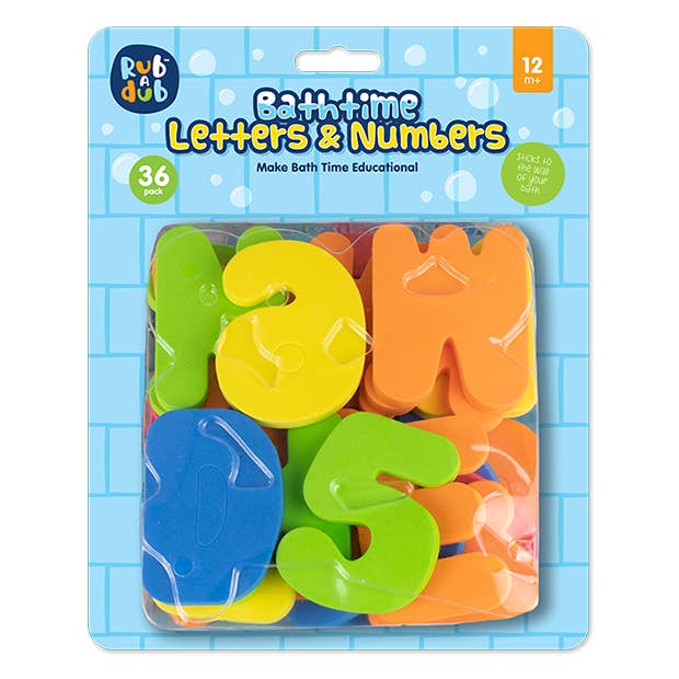 LMT-UK - Wholesale Bath Toy - Baby - Childrens Bath Time Letters and Numbers 36pk