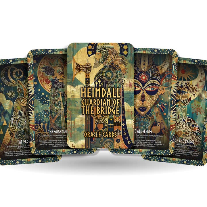 Heimdall: cartas de baraja del Oráculo del guardián del puente: Protege las puertas entre los mundos con vigilancia y sabiduría para venta al por mayor de Ibiza Tarot USA