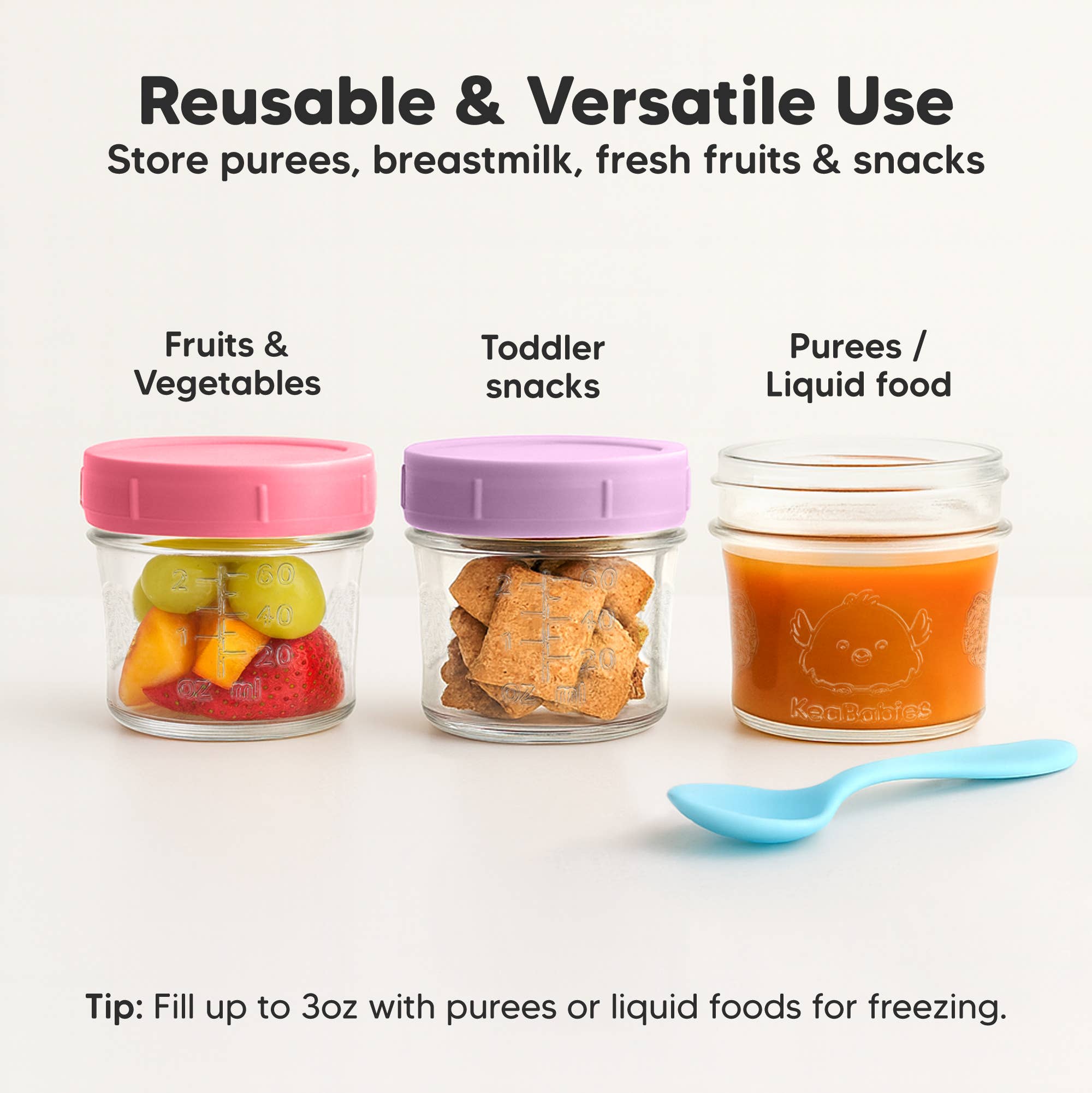 Nord 12pk Prep Baby Food Storage Containers, Leak-Proof Food Jars for wholesale on Faire4