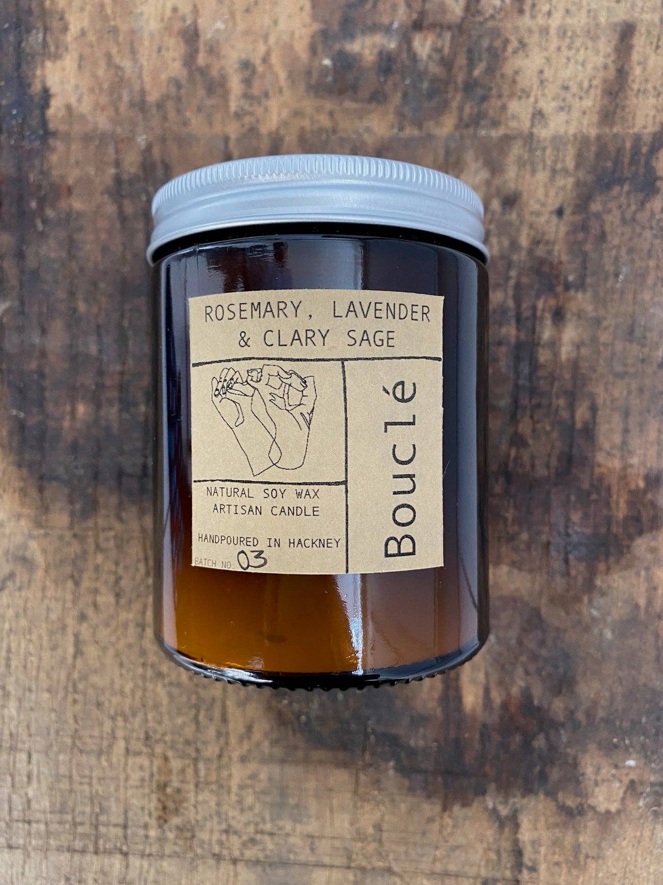 Bouclé - Wholesale Jar/Filled Candle - Rosemary, Lavender & Clary Sage Essential Oil Candle3