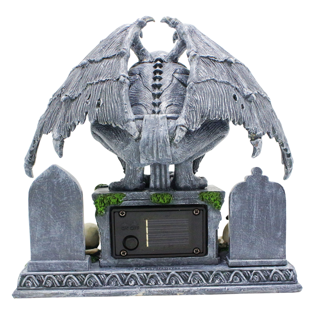 OrnamentallyYou - Wholesale Decorative Figurine - Grave Guardian Gargoyle Figurine, 10" Solar Powered5