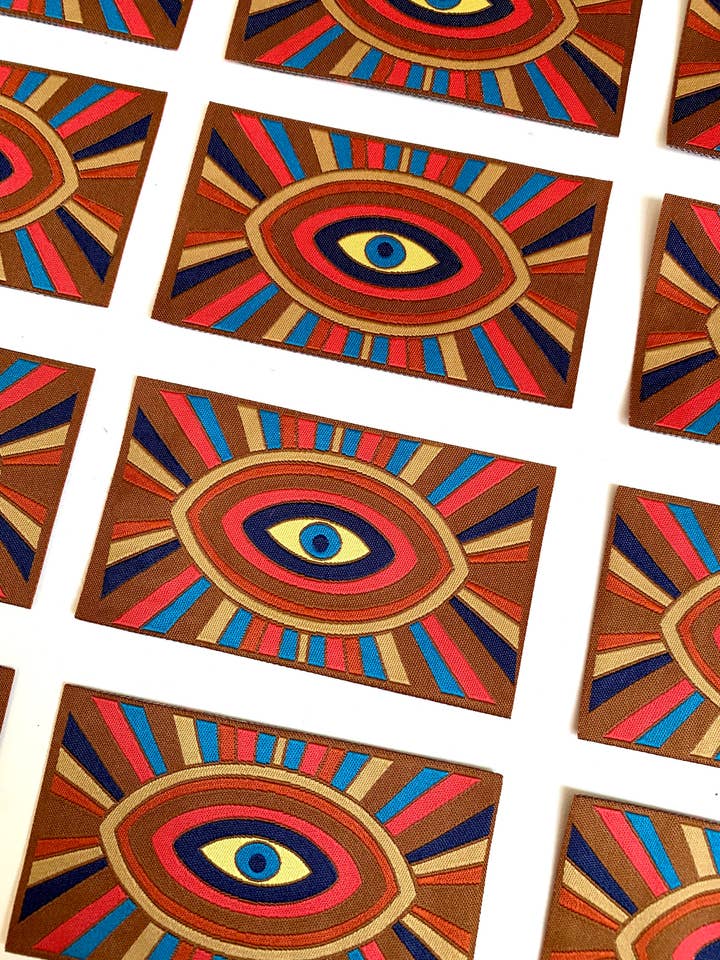 Eyeball- Woven Iron On Patch for wholesale by MBMB